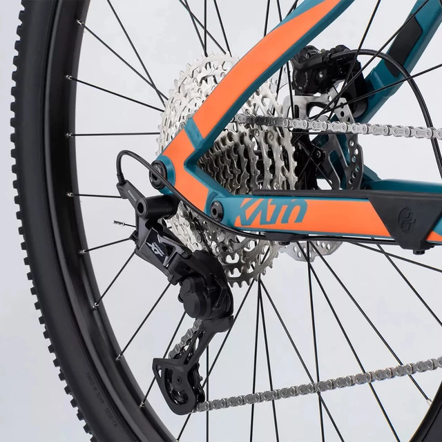 Celoodpružené kolo Ghost Kato FS Universal 29" 9.0 - Blue Grey/Orange Matt