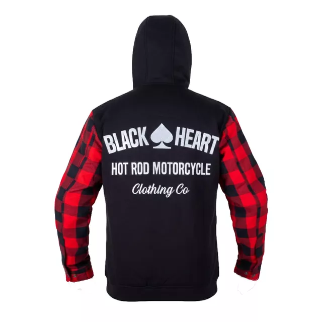 Moto mikina W-TEC Black Heart Ramforge - červeno-černá