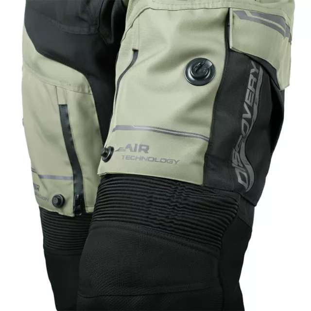 Moto kalhoty W-TEC Karmal - 2.jakost - černo-olivově zelená