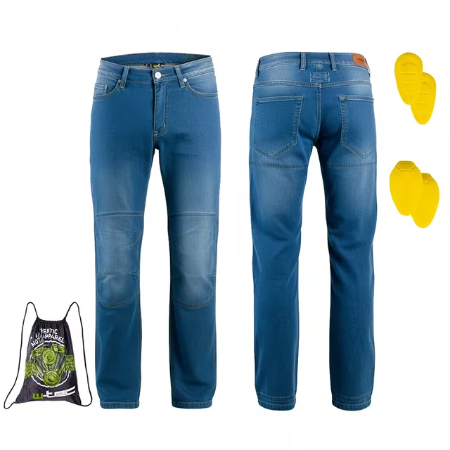 Pánské moto jeansy W-TEC Davosh - modrá - modrá