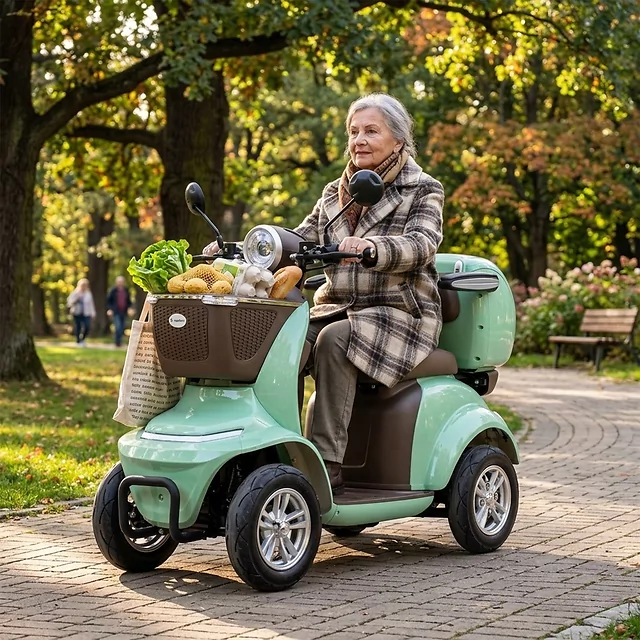 Elektrický čtyřkolový vozík W-TEC Lubica II • 25km/h • až 50km dojezd • s řidičákem - šedá