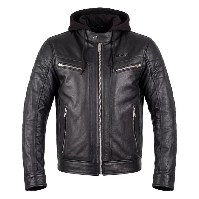 Kožená moto bunda W-TEC Murayo - černá - černá