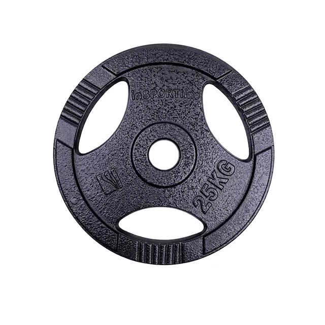 Litinové olympijské kotouče inSPORTline Hamerton Black 50 mm 1,25-25 kg