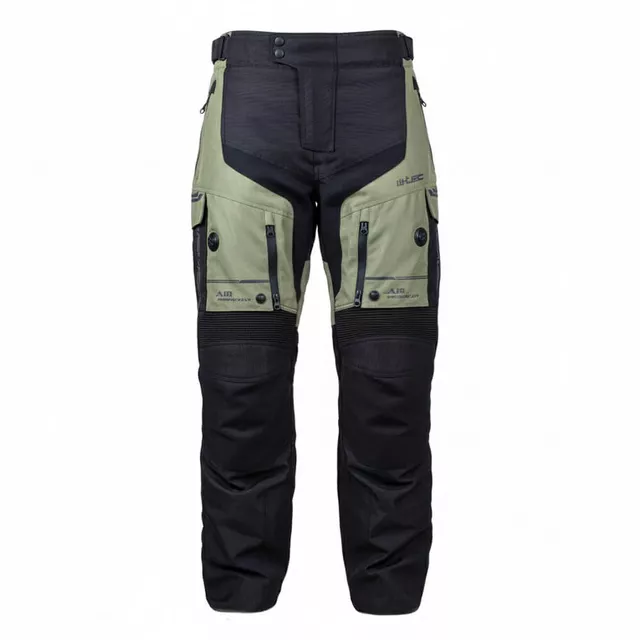 Moto kalhoty W-TEC Karmal - 2.jakost - černo-olivově zelená