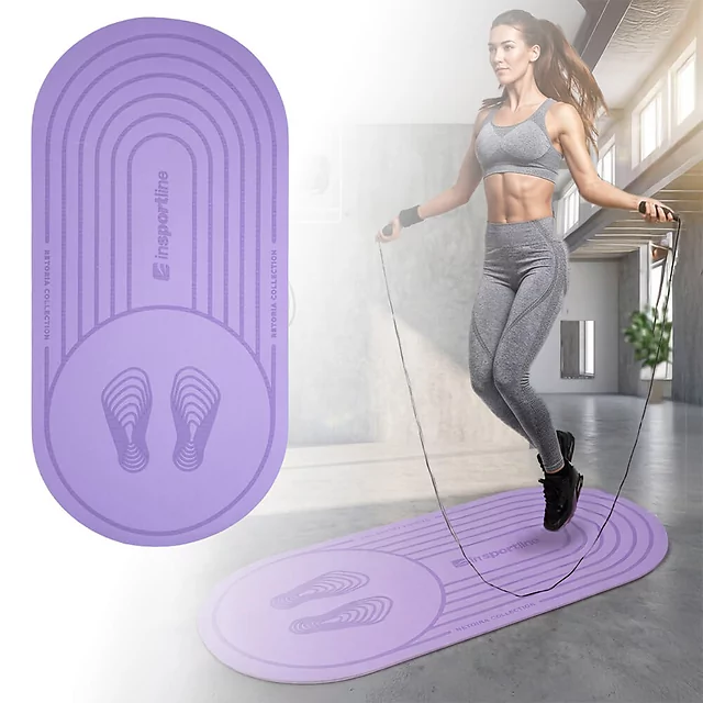 Podložka na cvičení inSPORTline Ampfinity 123x60x0,6 cm - fialová - fialová