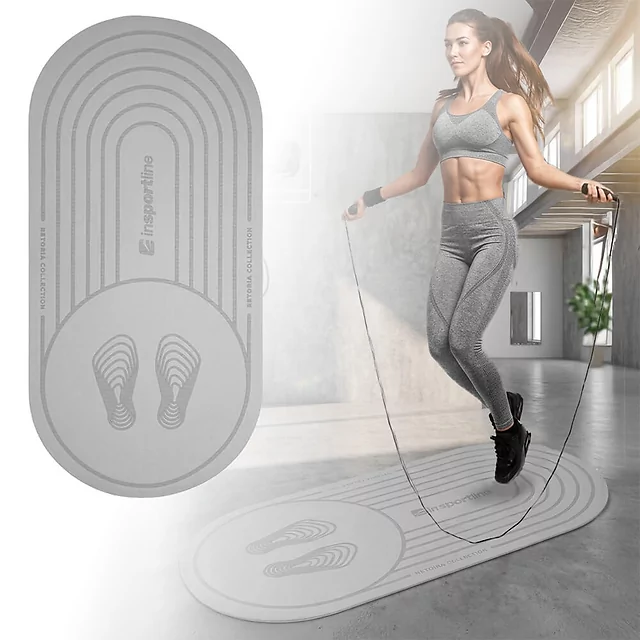 Podložka na cvičení inSPORTline Ampfinity 123x60x0,6 cm - fialová - šedá