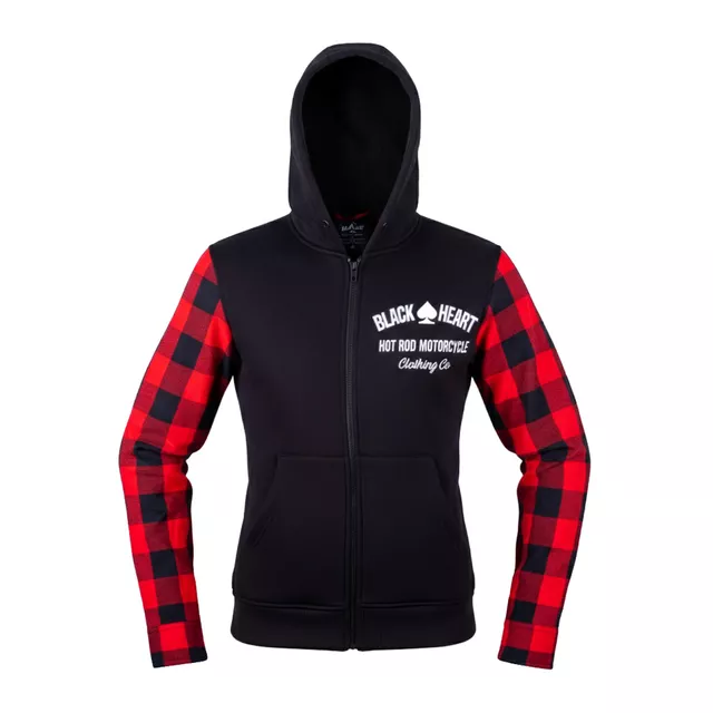 Dámská moto mikina W-TEC Black Heart Ramforge Lady - červeno-černá - červeno-černá