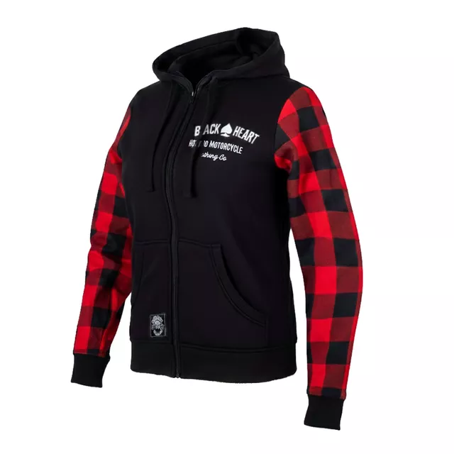 Dámská moto mikina W-TEC Black Heart Ramforge Lady - červeno-černá