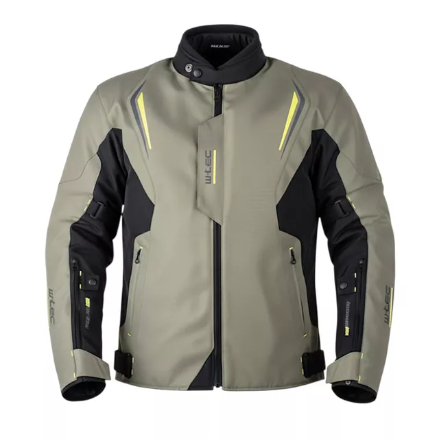 Touringová moto bunda W-TEC Karmal - černo-olivově zelená - černo-olivově zelená