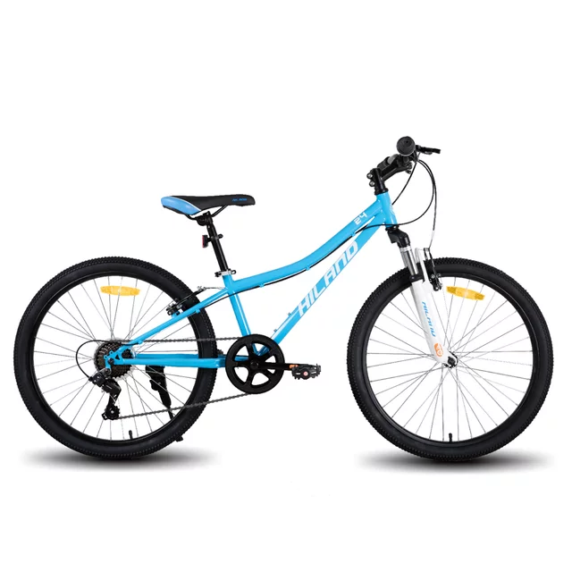 Juniorské horské kolo Hiland Climber 24" • 140-160 cm - růžová - modrá