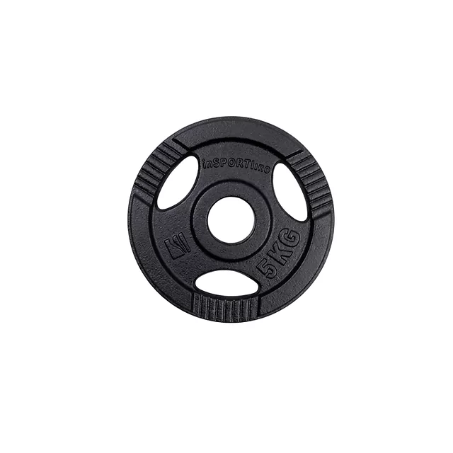 Litinové olympijské kotouče inSPORTline Hamerton Black 50 mm 1,25-25 kg