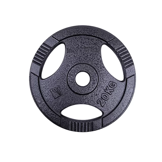 Litinové olympijské kotouče inSPORTline Hamerton Black 50 mm 1,25-25 kg