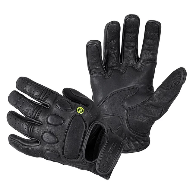 Kožené moto rukavice W-TEC Cherton - černá - černá