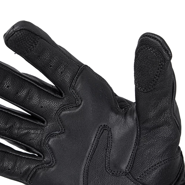 Kožené moto rukavice W-TEC Cherton - černá