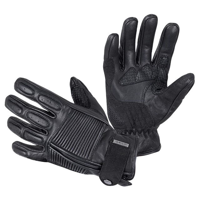 Kožené moto rukavice W-TEC Mareff - 2.jakost - černá