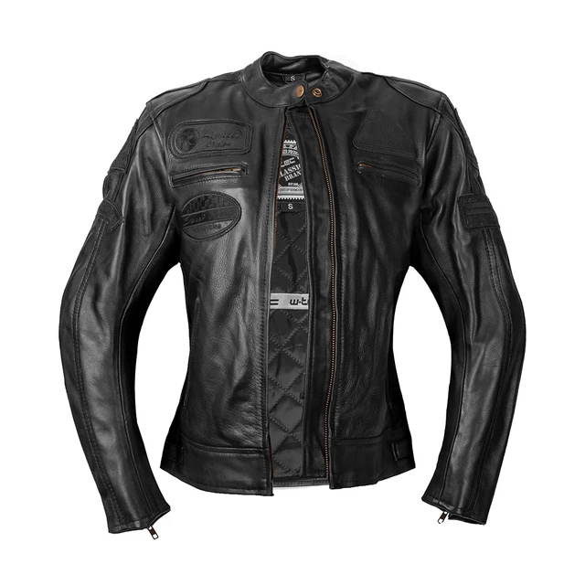 Dámská kožená moto bunda W-TEC Urban Noir Lady - 2.jakost - černá
