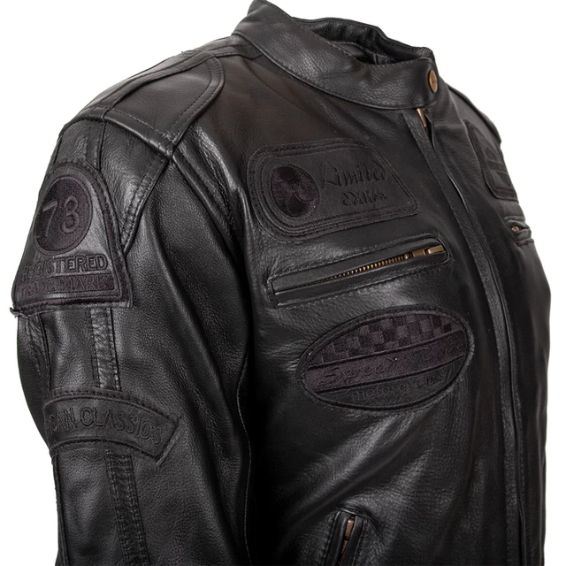 Dámská kožená moto bunda W-TEC Urban Noir Lady - 2.jakost - černá