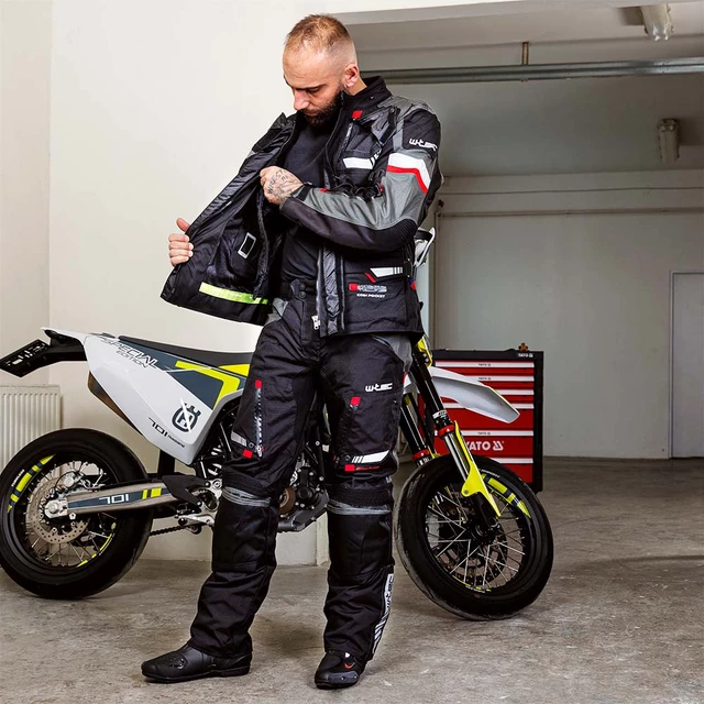 Touringová moto bunda W-TEC Excellenta Evo - Thunderstorm Gray