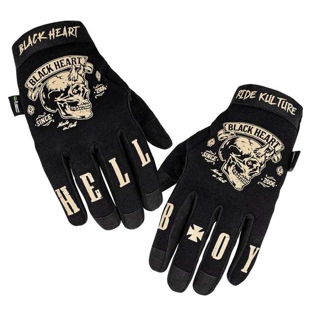 Moto rukavice W-TEC Black Heart Rioter - černá - černá