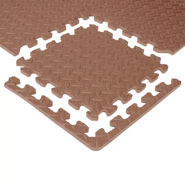 Puzzle podložka inSPORTline Famkin (12 dlaždic, 18 okrajů) - mocha mousse - mocha mousse