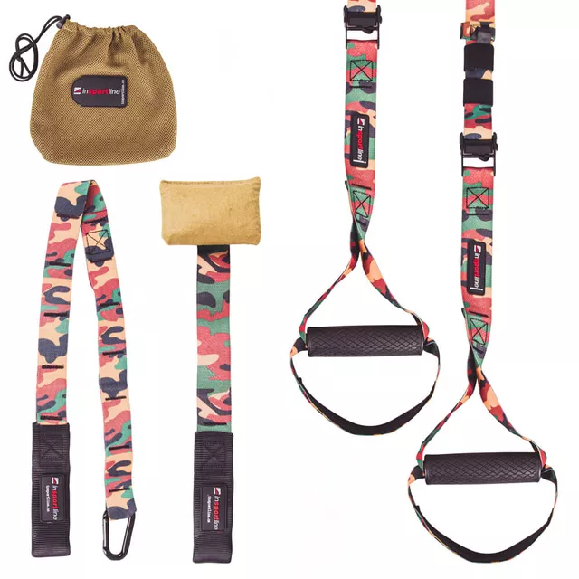 Závěsný posilovací systém inSPORTline MultiTrainer - army-maskáčová