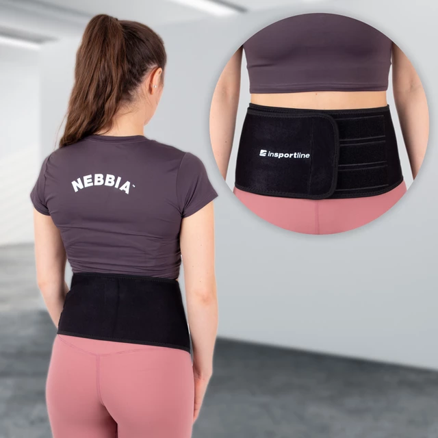Neoprenový pás inSPORTline Waistup - černá - černá