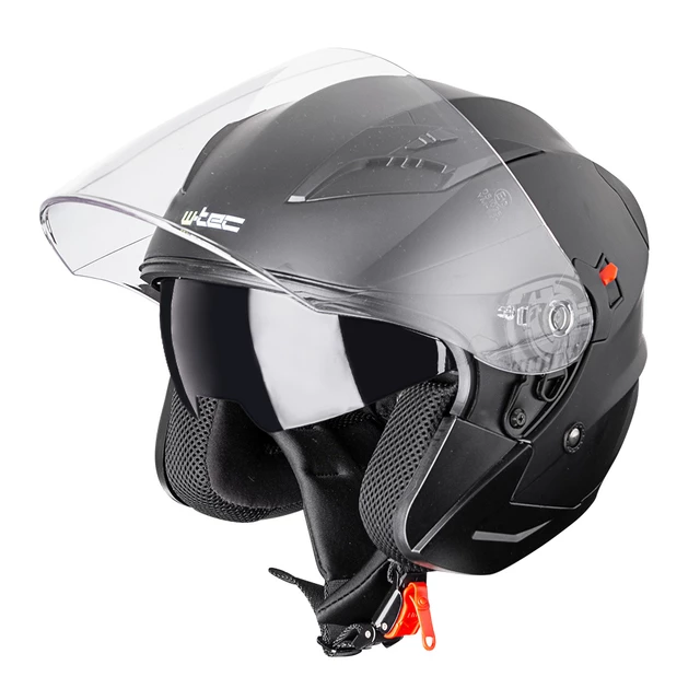 Moto přilba W-TEC Putta - černo-bronzová - černá matná