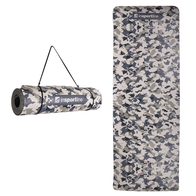 Karimatka inSPORTline Camu 173x61x0,4 cm - šedý maskáč