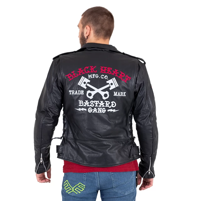 Kožená moto bunda W-TEC Black Heart Perfectis - černá