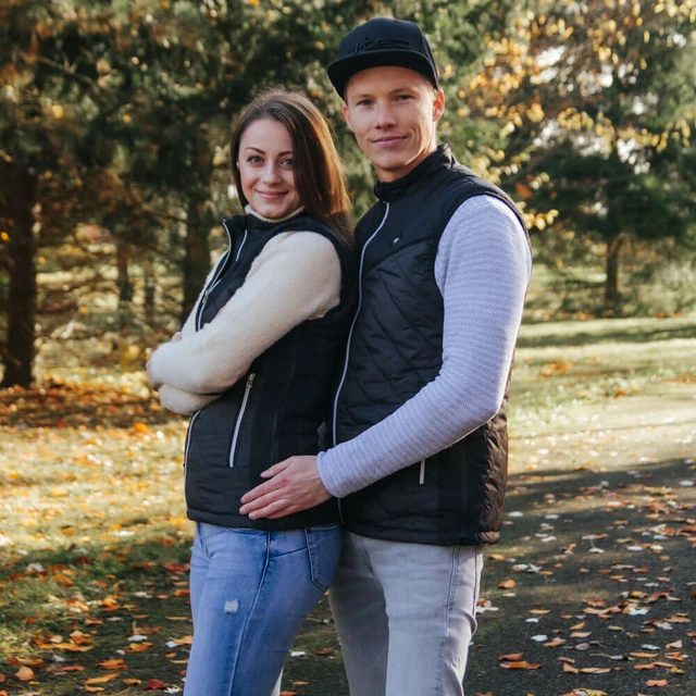 Pánská vyhřívaná vesta inSPORTline WARMhim - černá