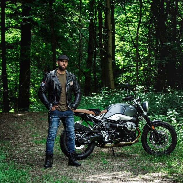 Kožená moto bunda W-TEC Black Heart Perfectis - 2.jakost - černá