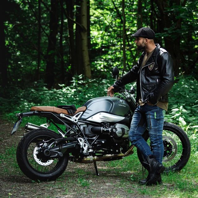 Kožená moto bunda W-TEC Black Heart Perfectis - černá