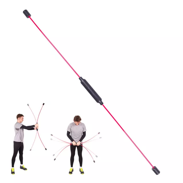 Kmitací tyč inSPORTline Flexi Bar Strong - černá - červená