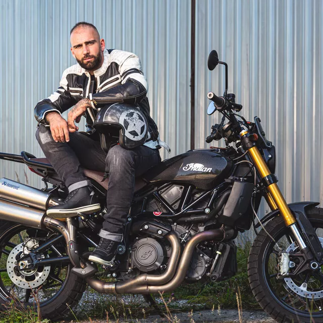 Pánská kožená bunda W-TEC Esbiker - 2.jakost