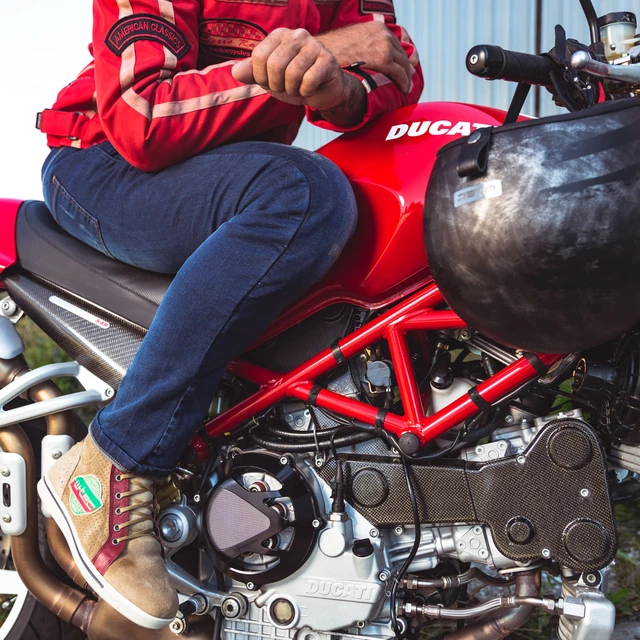 Pánské moto jeansy W-TEC Feeldy - modrá