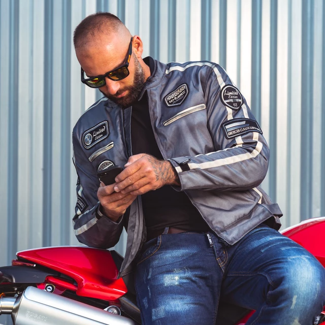 Pánské moto jeansy W-TEC Feeldy - modrá