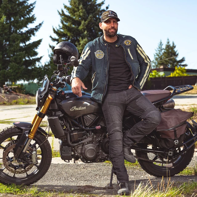 Pánská moto bunda W-TEC Wildone - 2.jakost - modrá