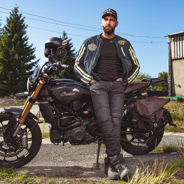 Pánská moto bunda W-TEC Wildone - 2.jakost - modrá