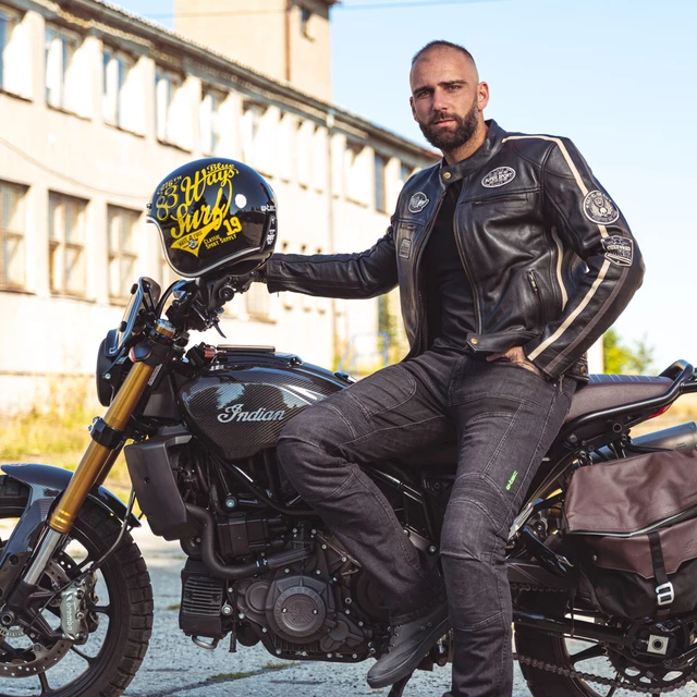 Pánské moto džíny W-TEC Alfred CE - modrá