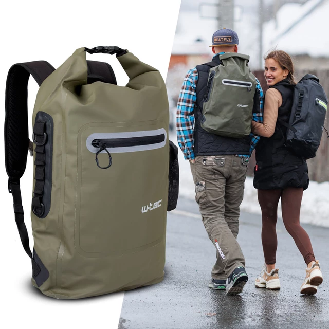 Nepromokavý moto batoh W-TEC Uphills - khaki - khaki