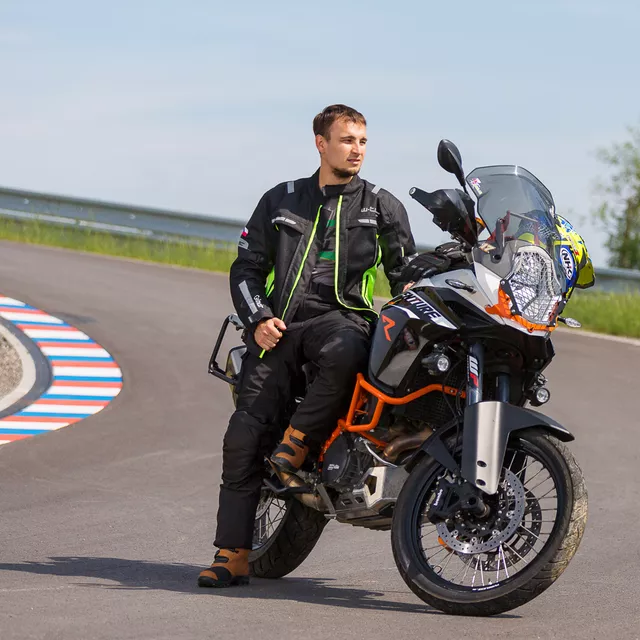 Moto bunda W-TEC Gelnair EVO - 2.jakost - černá-fluo