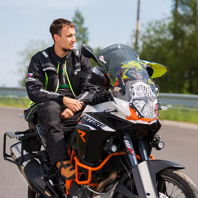 Moto bunda W-TEC Gelnair EVO - 2.jakost - černá-fluo