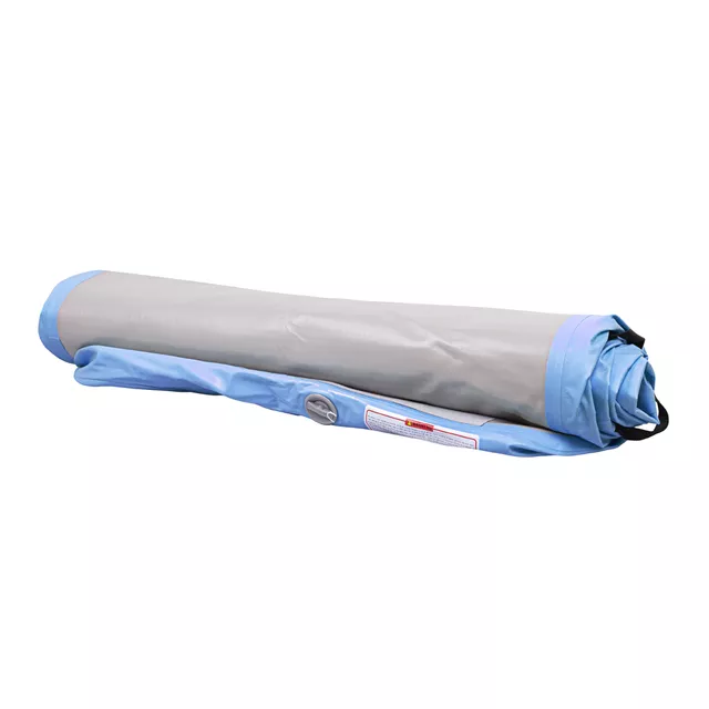 Airtrack inSPORTline Airstunt 400x100x10 cm bílo-modrá s elektrickou pumpou