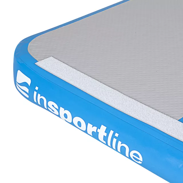 Airtrack inSPORTline Airstunt 400x100x10 cm bílo-modrá s elektrickou pumpou
