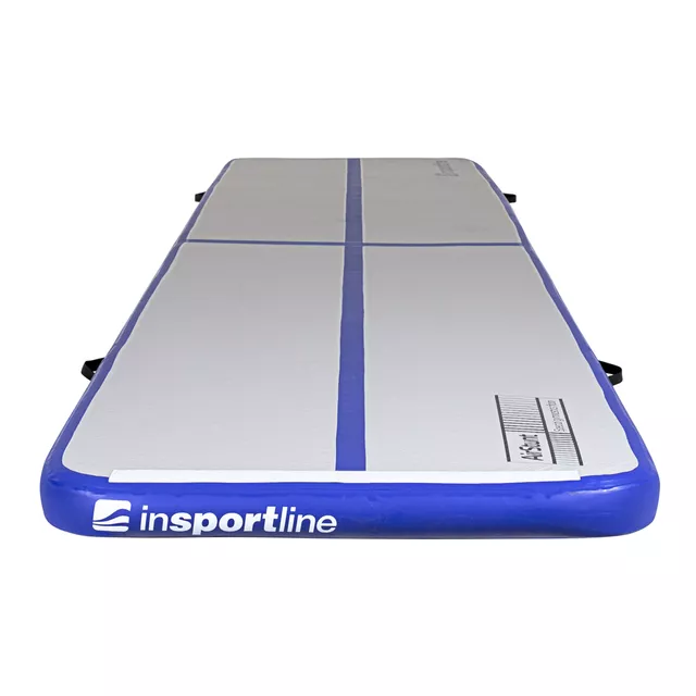 Airtrack inSPORTline Airstunt 500x100x10 cm bílo-modrá s elektrickou pumpou