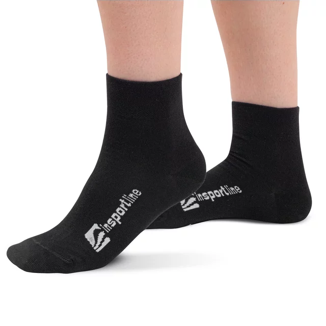 Bambusové střední ponožky inSPORTline Silvatic Mid AG+ antibakteriální - 3 páry