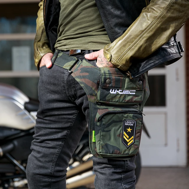 Pánské moto džíny W-TEC Leonard - černá