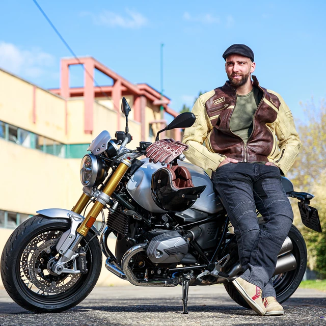 Pánské moto džíny W-TEC Alfred CE - modrá