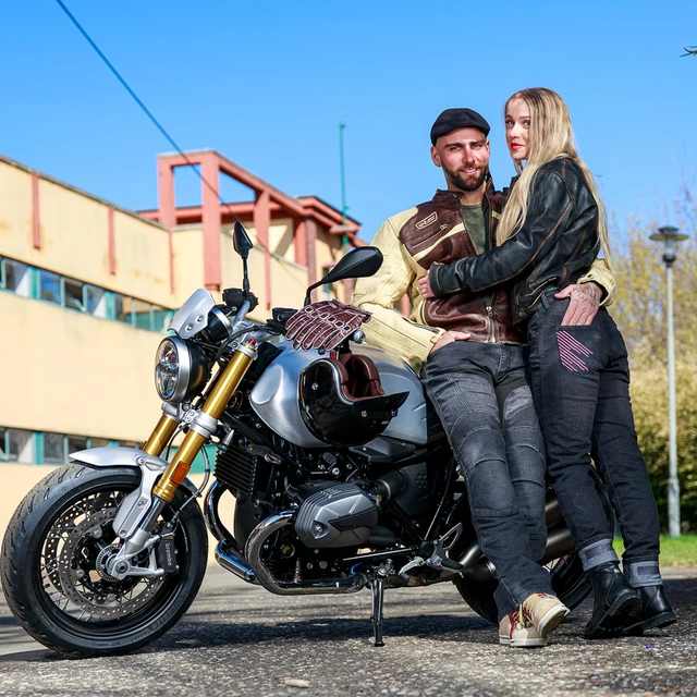 Dámské moto džíny W-TEC Leonarda - černá