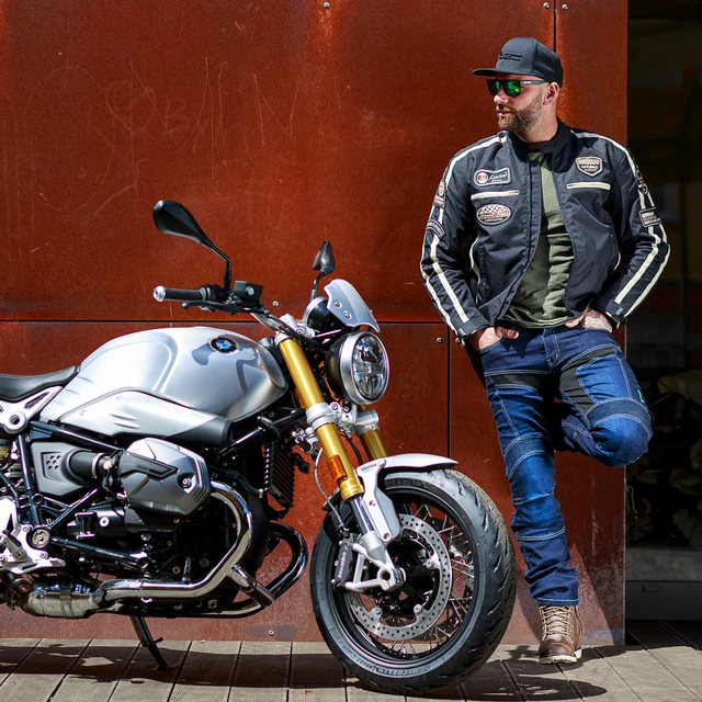 Pánské moto džíny W-TEC Alfred CE - modrá